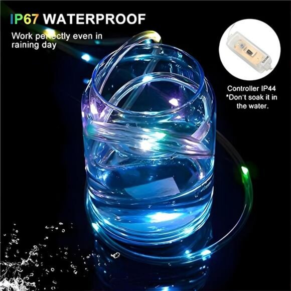 66ft LED Rope Lights Color Changing Outdoor Indoor String Lights with Remote - Picture 3 of 7